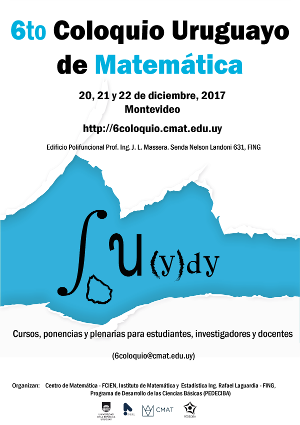 Poster del sexto coloquio uruguayo de matemática